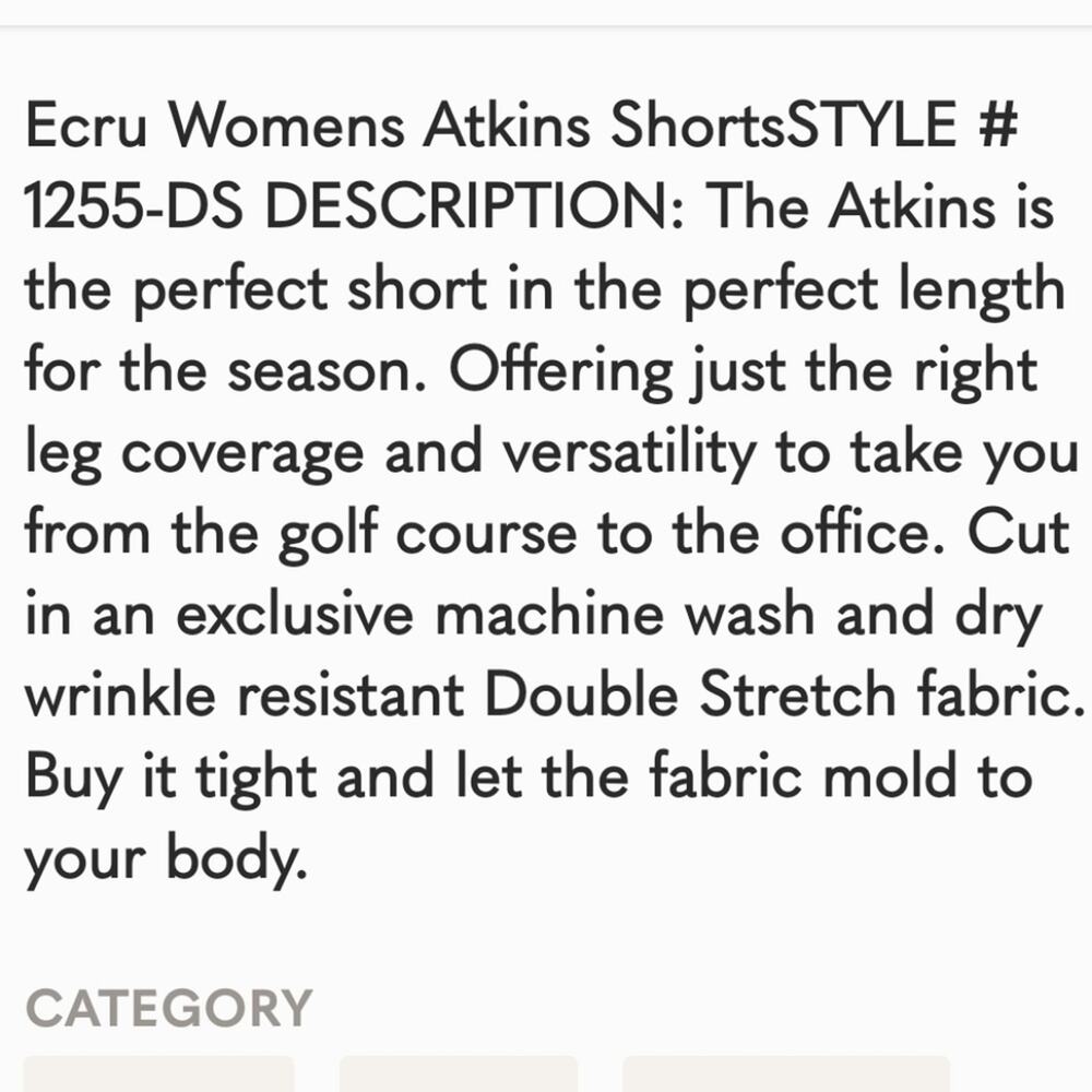 Ecru Shorts Sky Blue The Atkins Bermuda Stretch Golf Sporty Size 4 Preppy Active - Picture 9 of 9